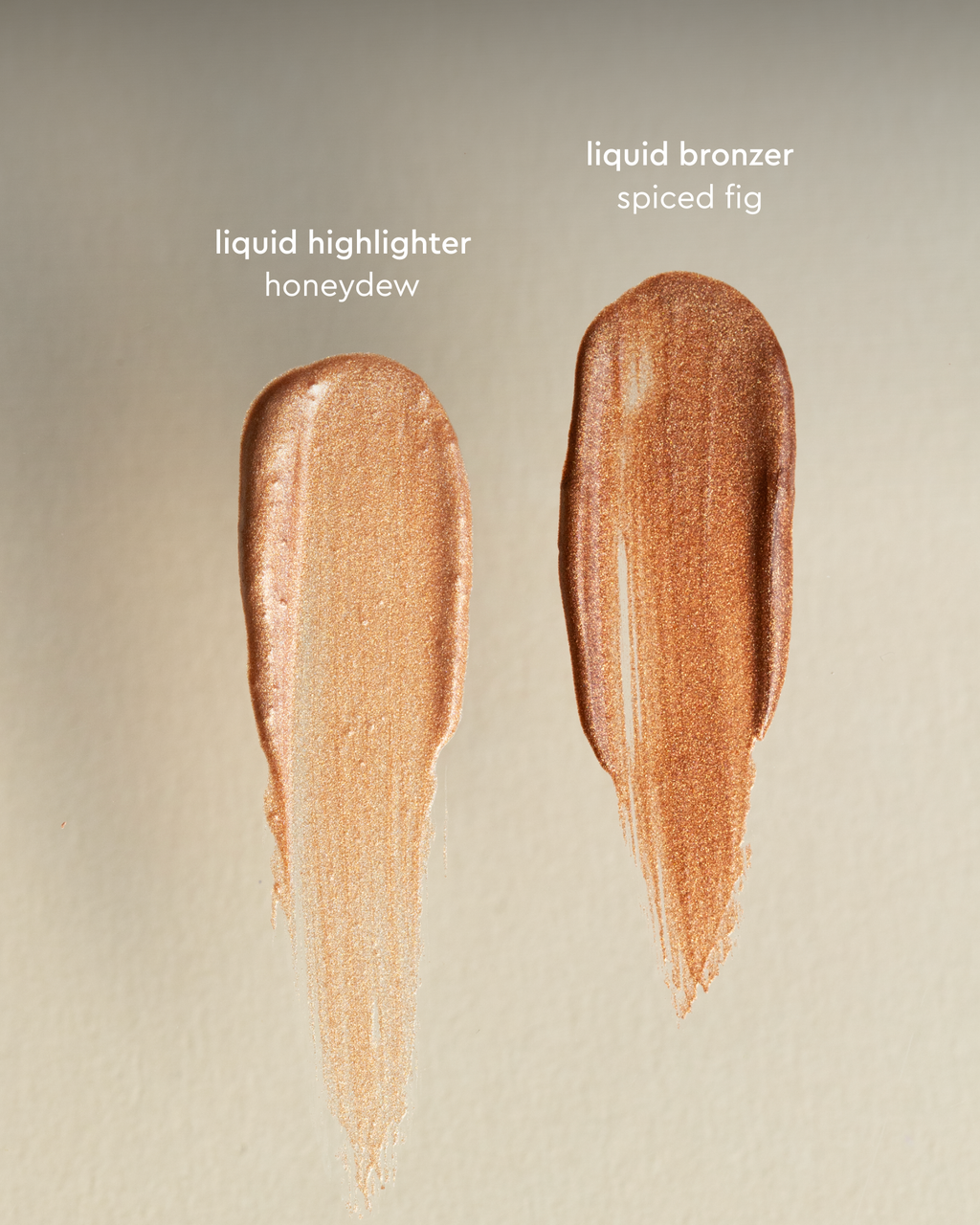 liquid bronzer and highlighter set